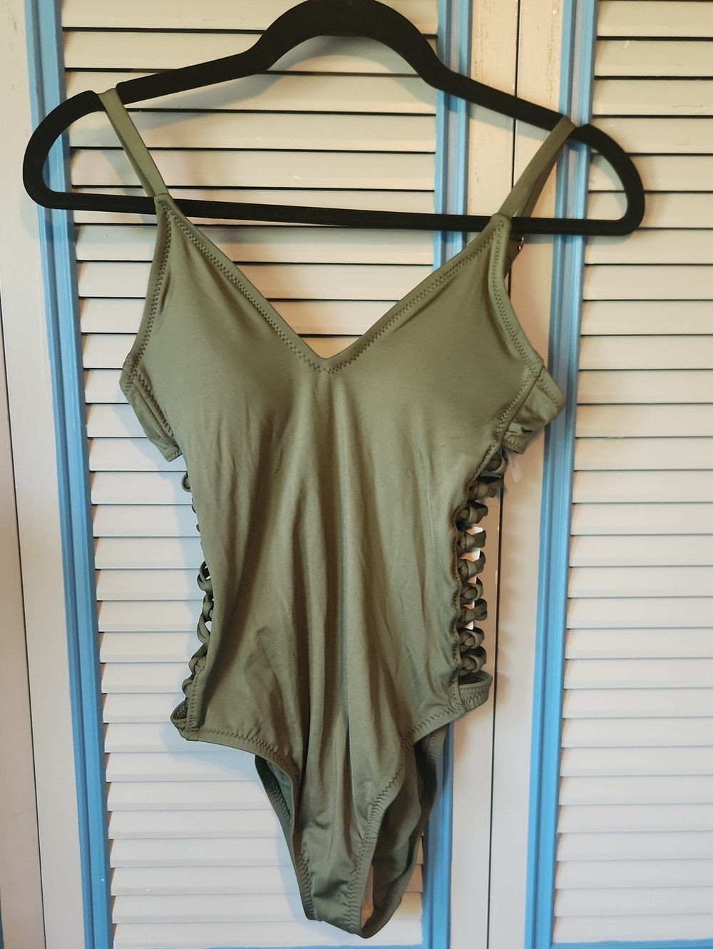 Shade & Shore Olive Green One Piece Swimsuit